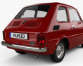 Fiat 126 HQインテリアと 2000 3Dモデル