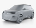 Fiat Centoventi 2020 3D-Modell clay render