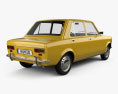 Fiat 128 1969 3D模型 后视图