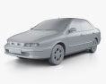 Fiat Marea 2002 3D模型 clay render