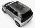 Fiat Centoventi mit Innenraum 2020 3D-Modell Draufsicht