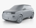 Fiat Centoventi 인테리어 가 있는 2020 3D 모델  clay render