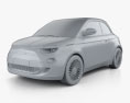 Fiat 500 la Prima France cabriolet 2023 3d model clay render
