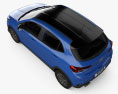 Fiat Argo HGT Opening Edition Mopar con interni 2020 Modello 3D vista dall'alto