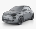 Fiat 500 3+1 2023 3d model wire render