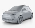 Fiat 500 3+1 2023 3d model clay render