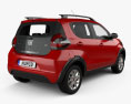 Fiat Mobi Way On mit Innenraum 2020 3D-Modell Rückansicht