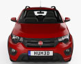 Fiat Mobi Way On con interior 2020 Modelo 3D vista frontal