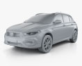 Fiat Tipo City Cross hatchback 2024 3d model clay render