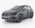 Fiat Tipo City Sport stationwagon 2024 3D-Modell wire render