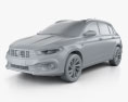 Fiat Tipo City Sport stationwagon 2024 3Dモデル clay render