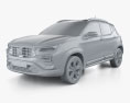 Fiat Pulse Impetus Turbo 2024 3D-Modell clay render
