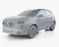 Fiat Pulse Abarth 2024 Modello 3D clay render