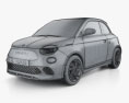 Fiat 500 Abarth e Scorpionissima 2024 3D模型 wire render