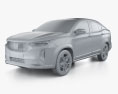 Fiat Fastback Impetus Turbo 200 2024 3D模型 clay render