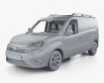 Fiat Doblo Cargo L2H1 mit Innenraum 2018 3D-Modell clay render