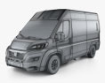 Fiat Ducato Passenger Van L2H2 2024 3D模型 wire render