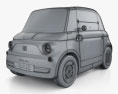Fiat Topolino 2024 3d model wire render