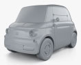 Fiat Topolino 2024 3d model clay render