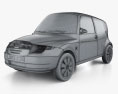 Fiat Ecobasic 2002 3D-Modell wire render