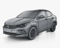 Fiat Cronos Drive Plus 2023 Modelo 3D wire render
