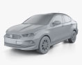 Fiat Cronos Drive Plus 2023 Modello 3D clay render