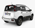 Fiat Pandina 2024 3D-Modell Rückansicht