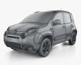 Fiat Pandina 2024 3D-Modell wire render