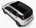 Fiat Pandina 2024 3D-Modell Draufsicht