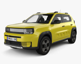 Fiat Grande Panda 2024 3D 모델 