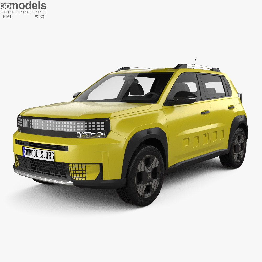 Fiat Grande Panda 2024 3D-Modell