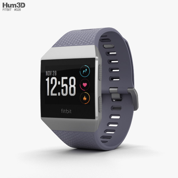 Fitbit Ionic Silver Gray 3D model