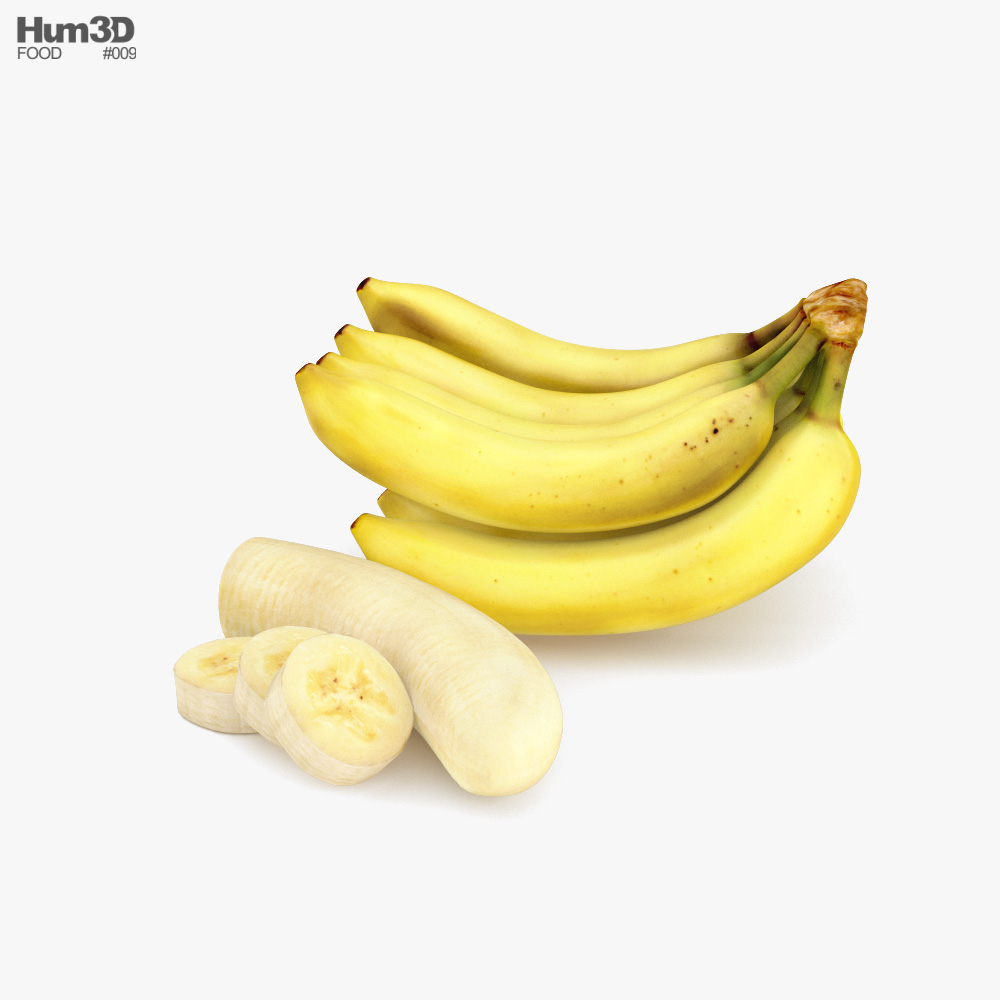 Cacho de banana Modelo 3d