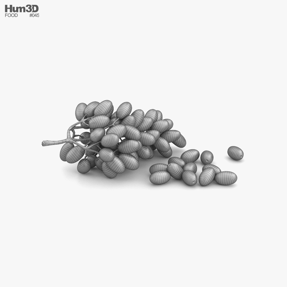 Green Grapes 3D model - Food on Hum3D