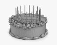 생일 케이크 3D 모델 