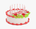 誕生日ケーキ 3Dモデル