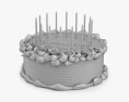 Торт на день рождения 3D модель