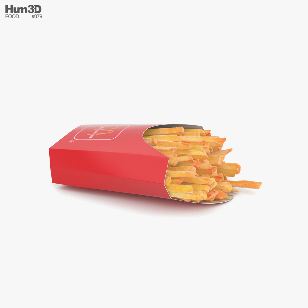 Batatas fritas Modelo 3d