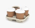 Take-out Coffee In Holder 3d model