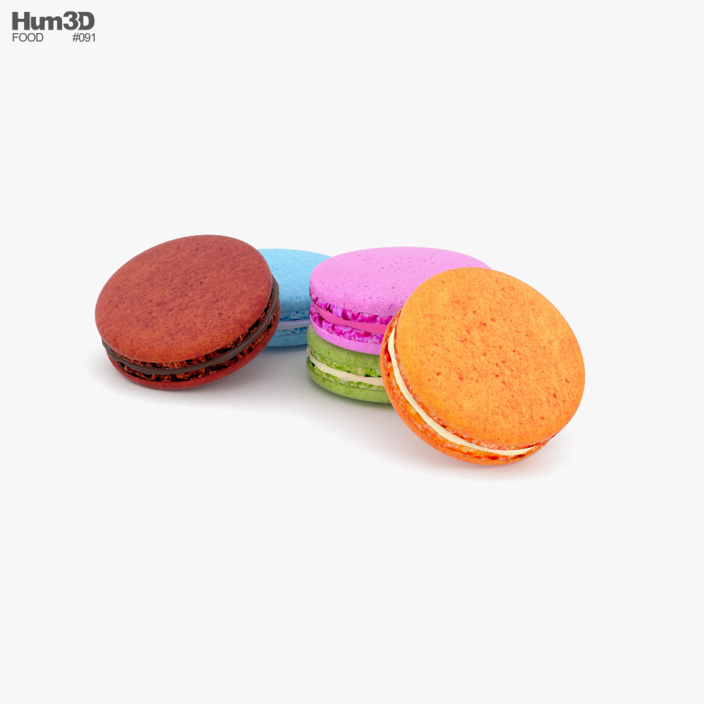 French Macarons 3D model