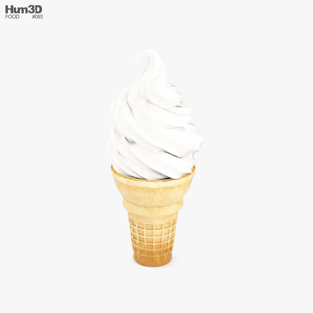 蛋卷冰淇淋 3D模型