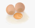 ひびの入った卵 3Dモデル
