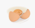깨진 계란 3D 모델 