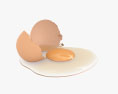 ひびの入った卵 3Dモデル