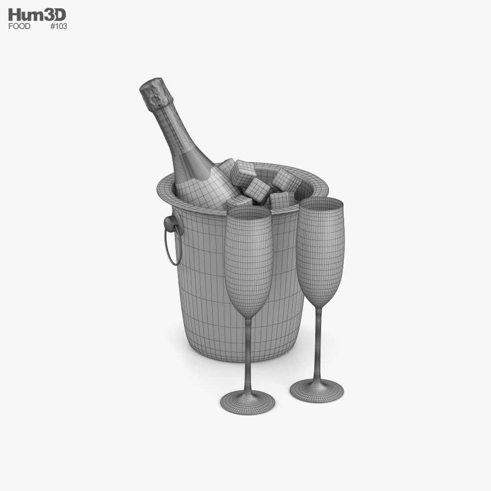 Ace of Spades Champagne 3D model - Download Food on