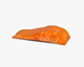 鮭の切り身 3Dモデル