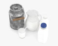 Milch flaschen set 3D-Modell