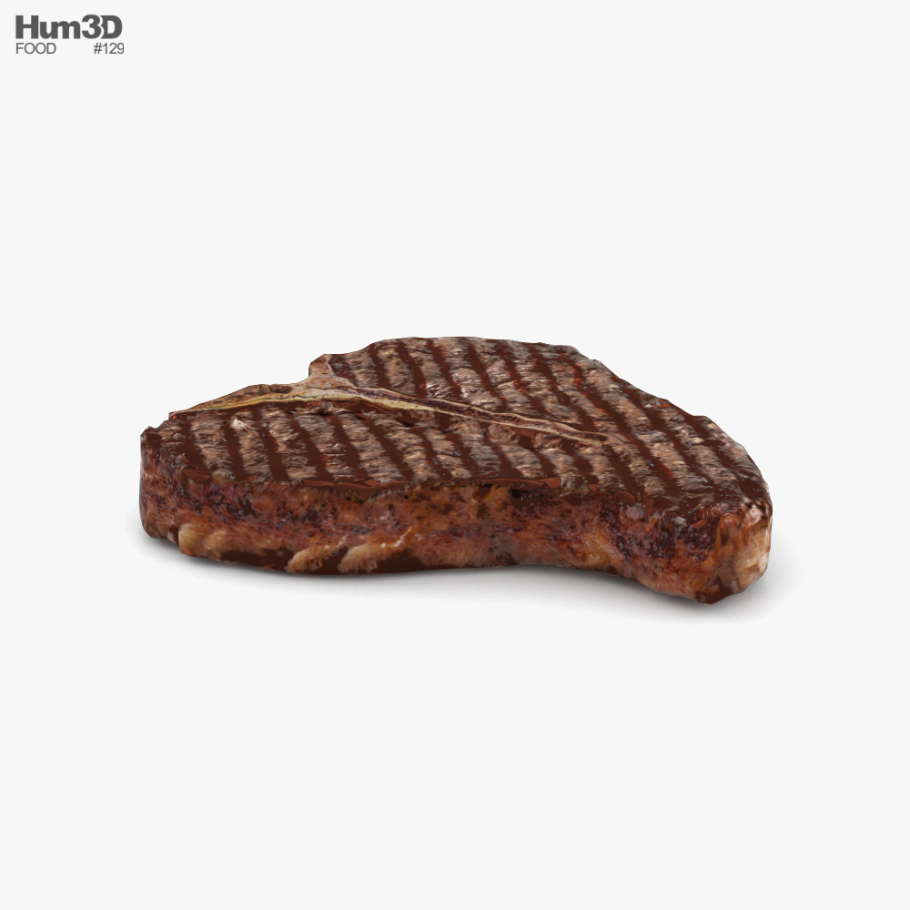 T-Bone Steak Cooked 3D model