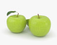 Зеленое яблоко 3D модель