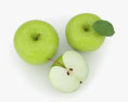 Grüner Apfel 3D-Modell